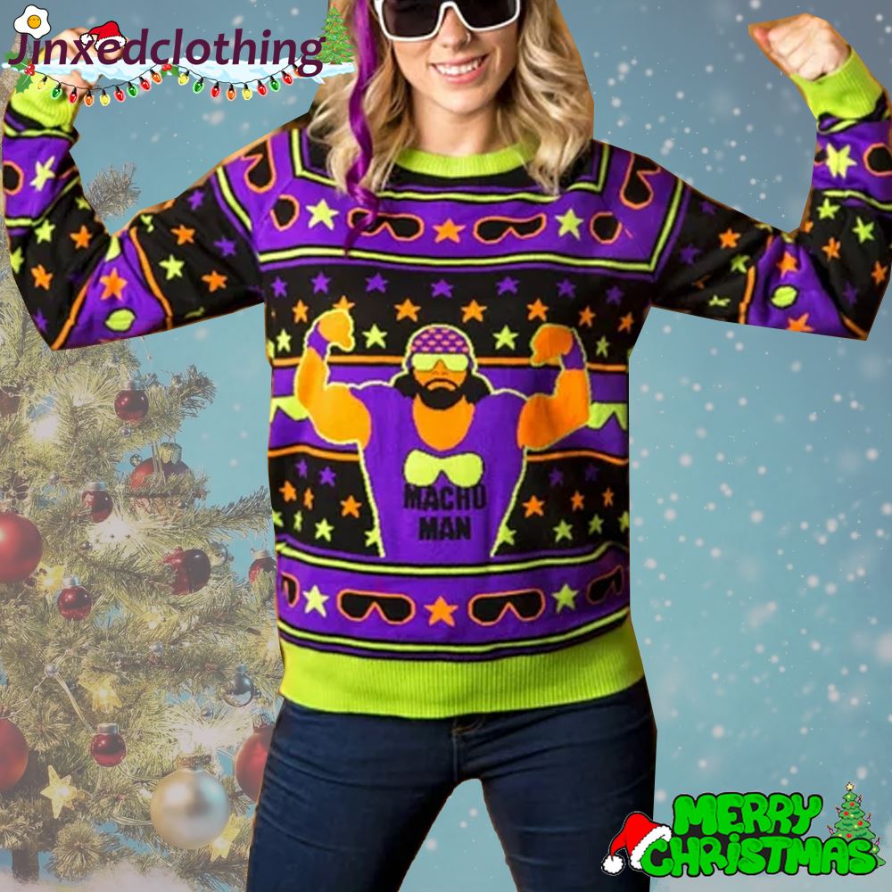 Wwe Macho Man Ugly Christmas Sweater Christmas Party 